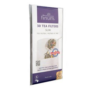 Finum 30 bags Tea Filters Lot Bulk Slim New Disposable Loose Tea Leaves Size S